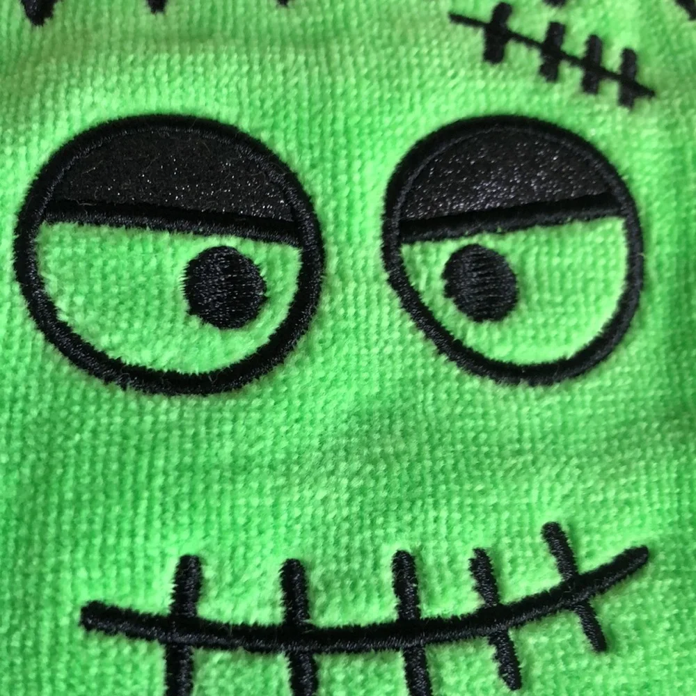 Kassafina Green Frankenstein Halloween Hand Towels - Set of 2